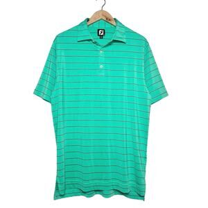 FootJoy | Men | Lisle Double Pin Stripe Performance Golf Polo Shirt | Medium